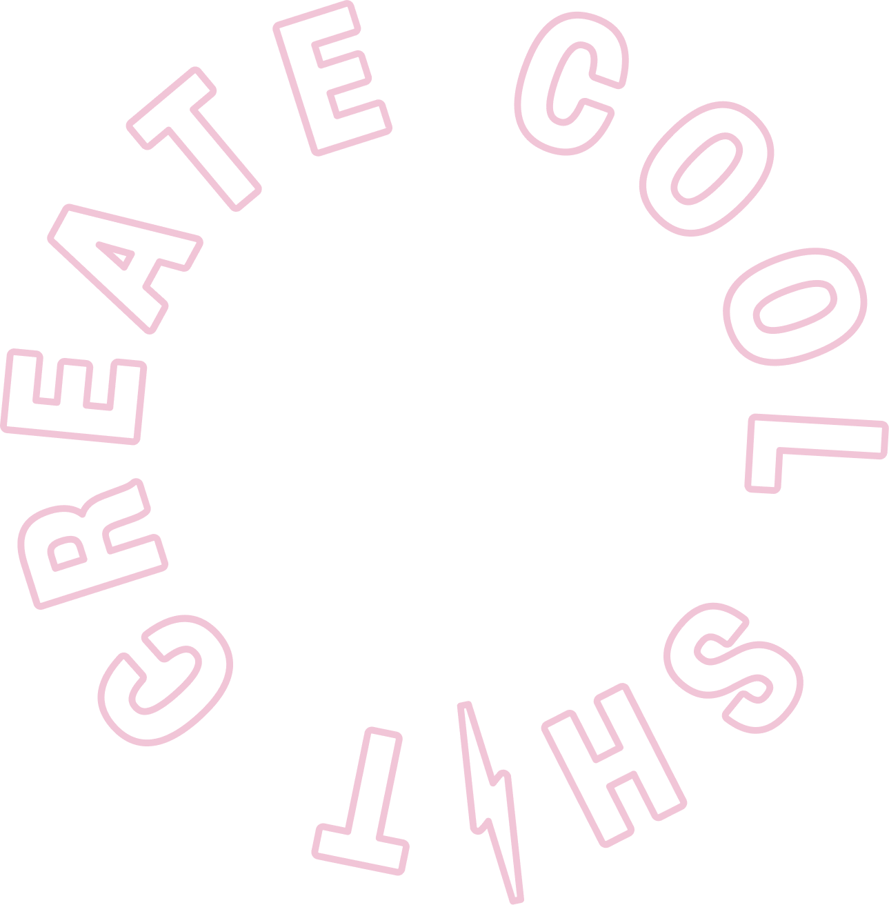 south made marketing slogan create cool shit rotating in a circle